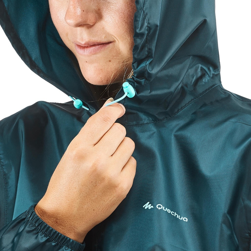 Quechua Womens Waterproof Hiking Raincoat Decathlon S/M Blue Gorpcore Outdoor - Picture 7 of 14
